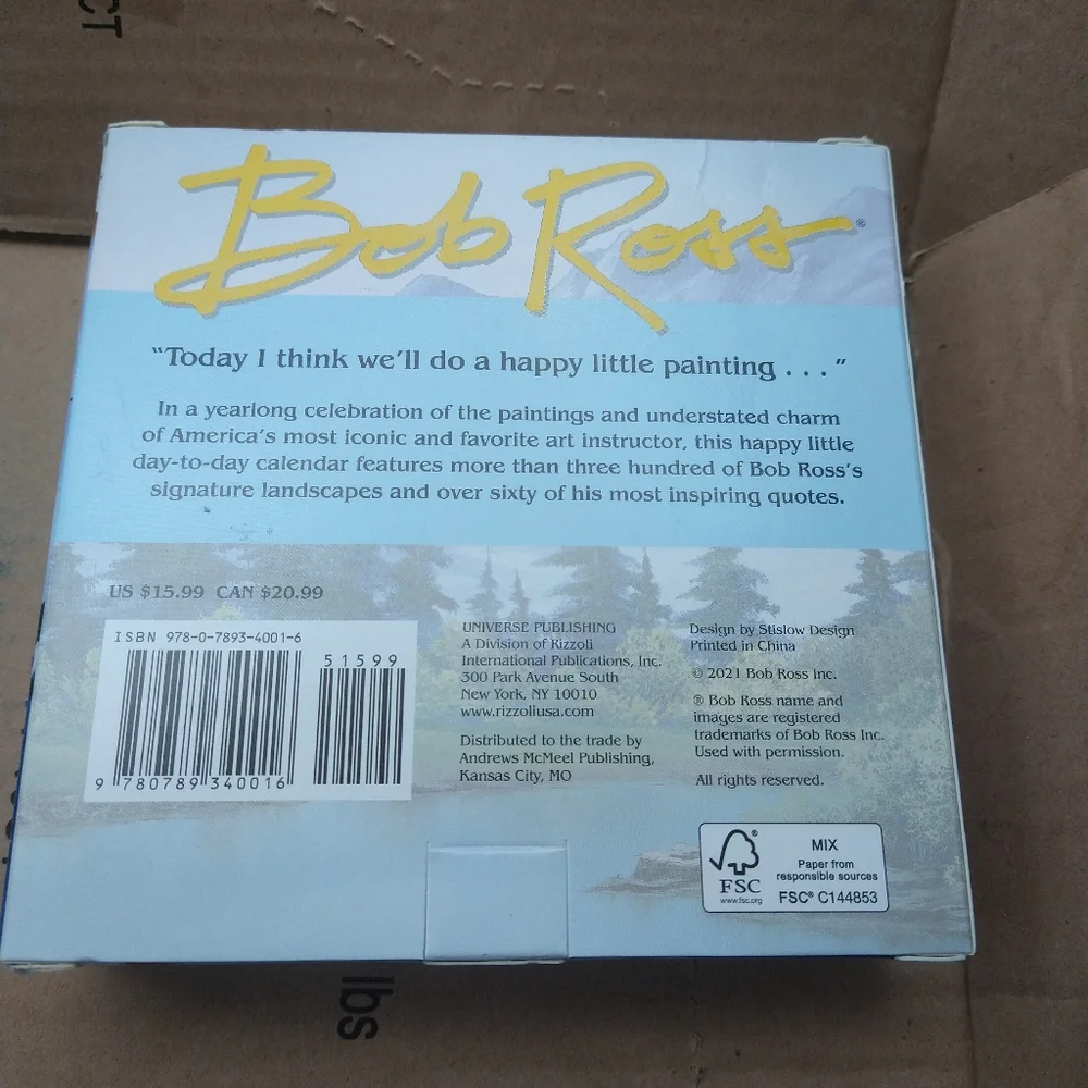 Bob Ross: A Happy Little Day-to-Day 2022 Calendar